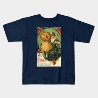 Floating Demons Marvel at Chubby Pumpkin's Romantic Prowess Kids T-Shirt